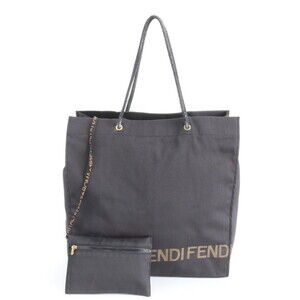 Fendi 26423 Tote Bag Shoulder Handbag Black Women's